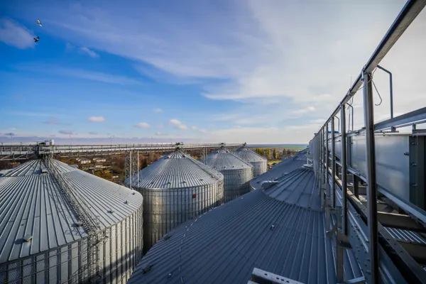 Перспектива доріжки вздовж дахів силосів